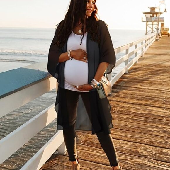 Women's Kimono Swimsuit Coverups Summer Beach Casual Loose Cardigans - Picture 4 of 6